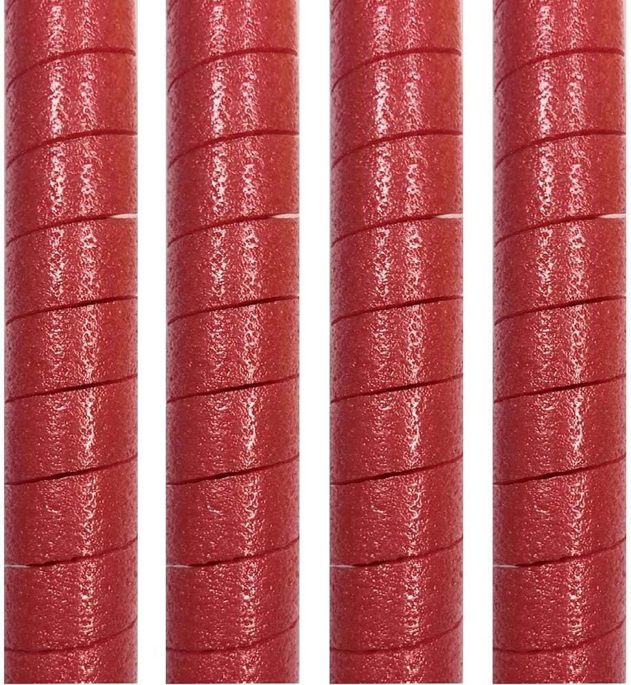 4 Pack Craft Foam for Crafts and Projects - 50 inch pre-Cut Spiral Red