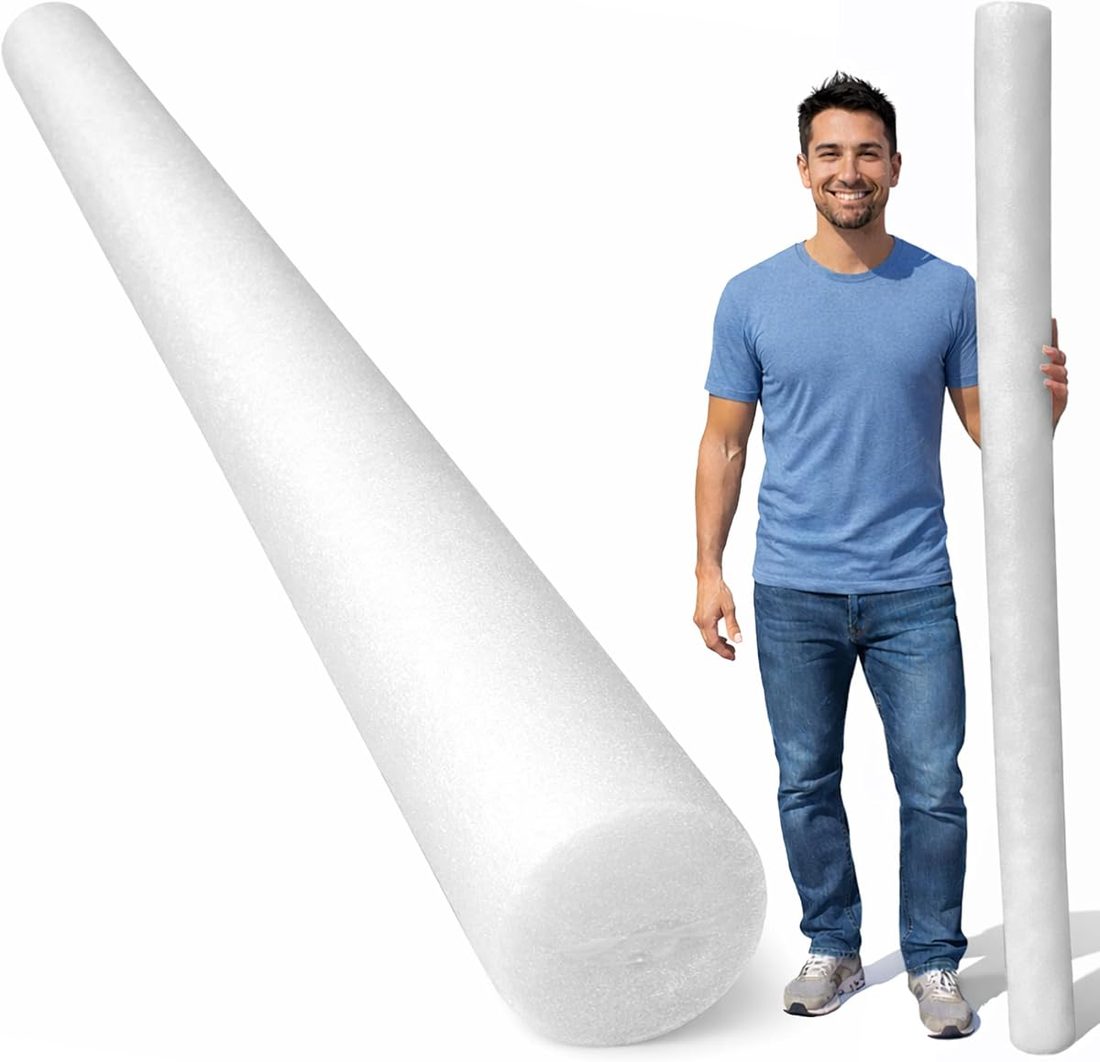 5 Inch Foam Tube Backer Rod for Crafts & DIY - White