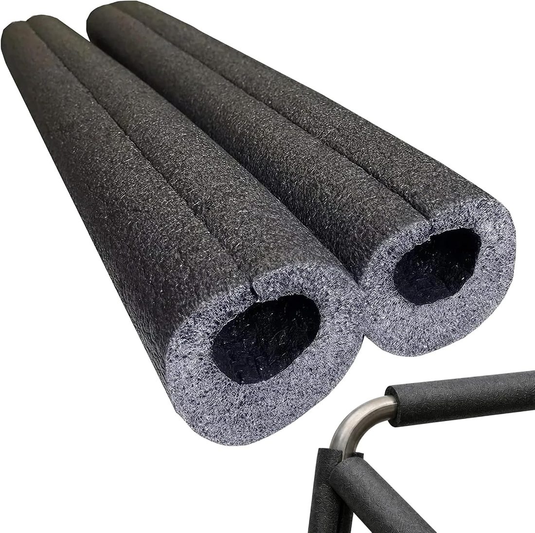 Black Foam Roll Bar Padding - 3 Foot - Fire Retardant, Pre Slit High Density Clamp Foam Pipe Covers - Roll Cag