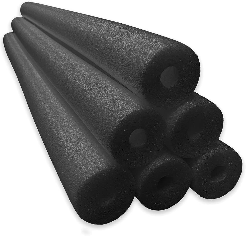 Black Pool Noodles Jumbo Large Pool Noodles, 6 Pack