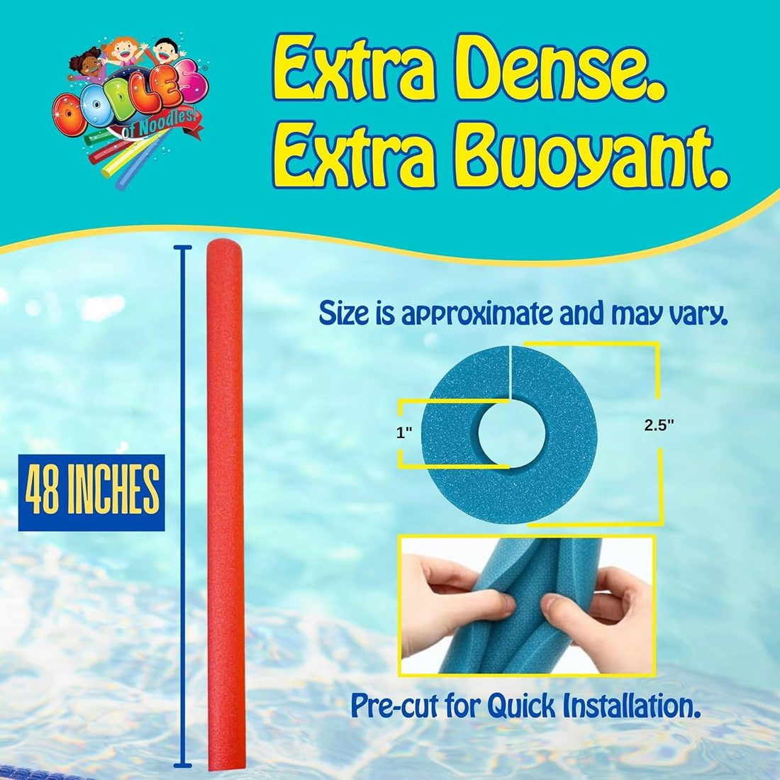 Clamp Pool Noodles Foam - Pack of 4 - Cut-to-Fit view 5