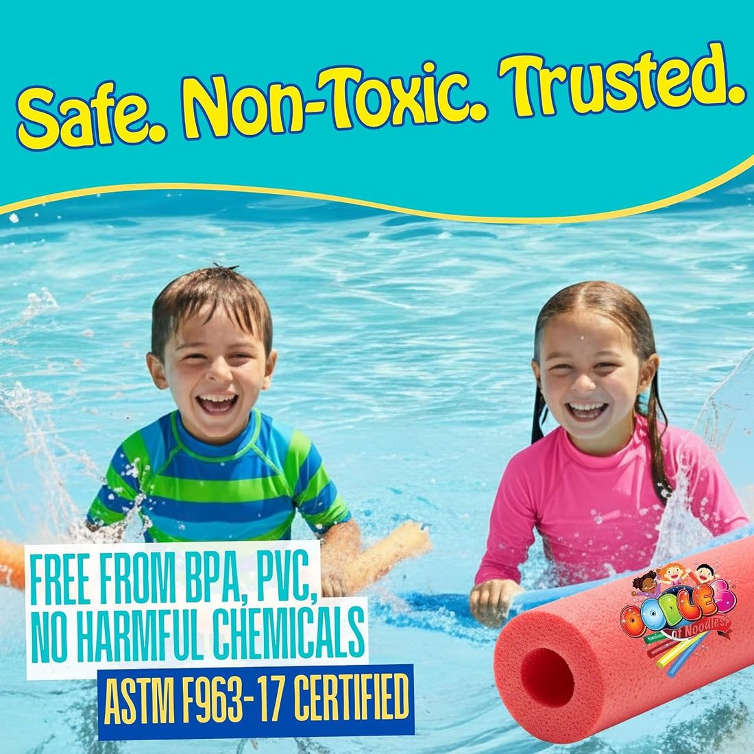 Deluxe Foam Pool Noodles - Pack of 6 - approx. 48 inch x 2.5 inch… view 5