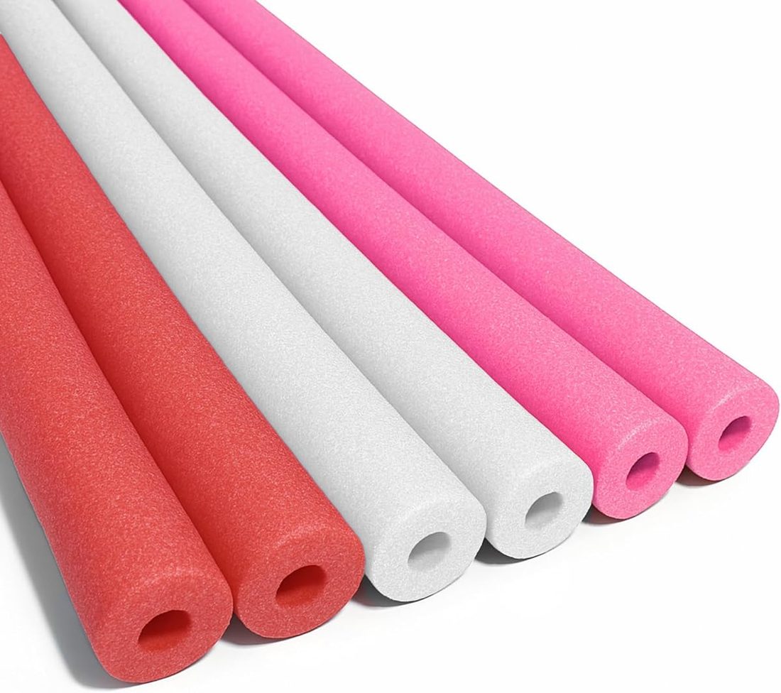 Deluxe Foam Pool Noodles - Pack of 6 - approx. 48 inch x 2.5 inch Hollow Core Foam Tube