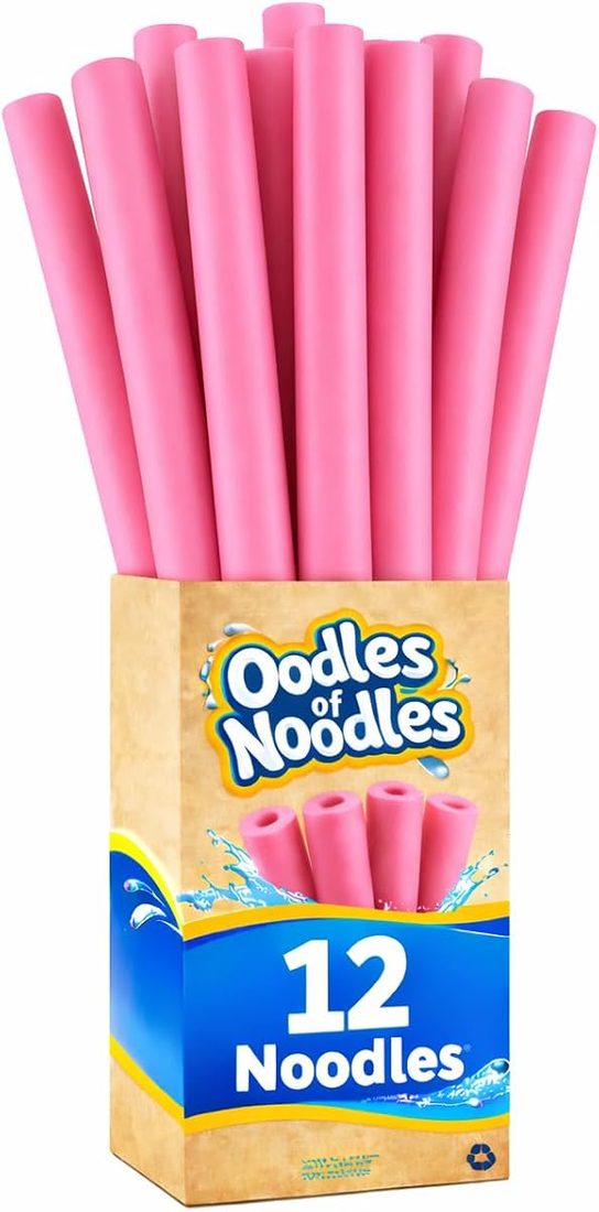 Deluxe Pool Noodles Foam - Pack of 12 - Extra Dense