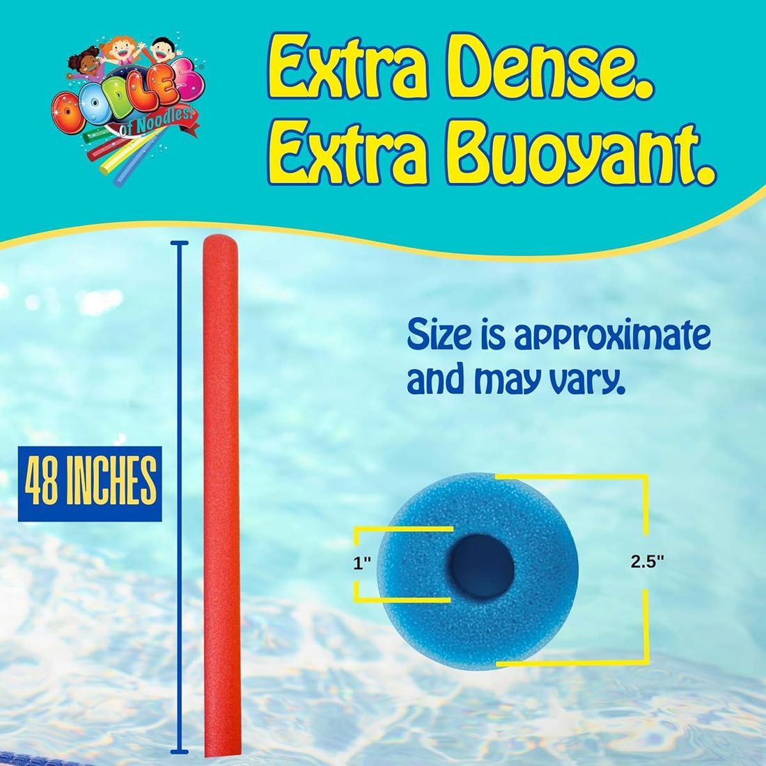 Deluxe Pool Noodles Foam - Pack of 25 - Extra Dense view 4