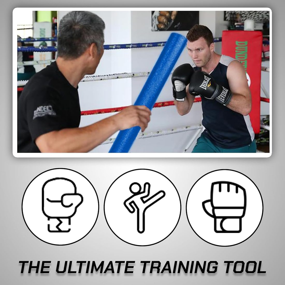 Foam Combat Training Sticks for Boxing and Martial Arts (Yellow) (Blue) view 5