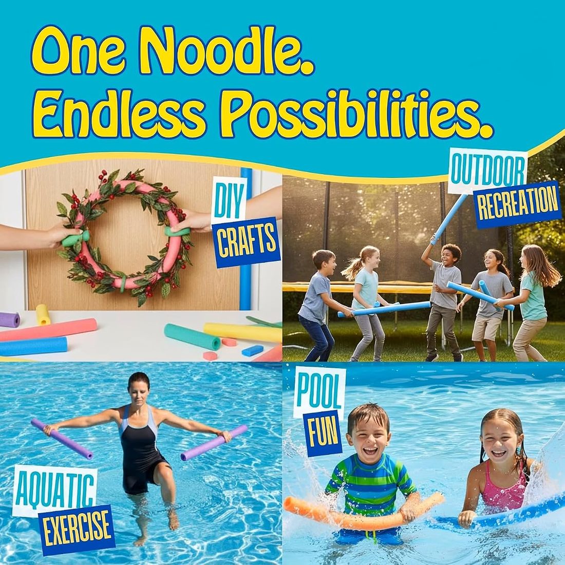 OodleMaxx Giant Pool Noodle - 54 Inch Extra Thick Foam view 4