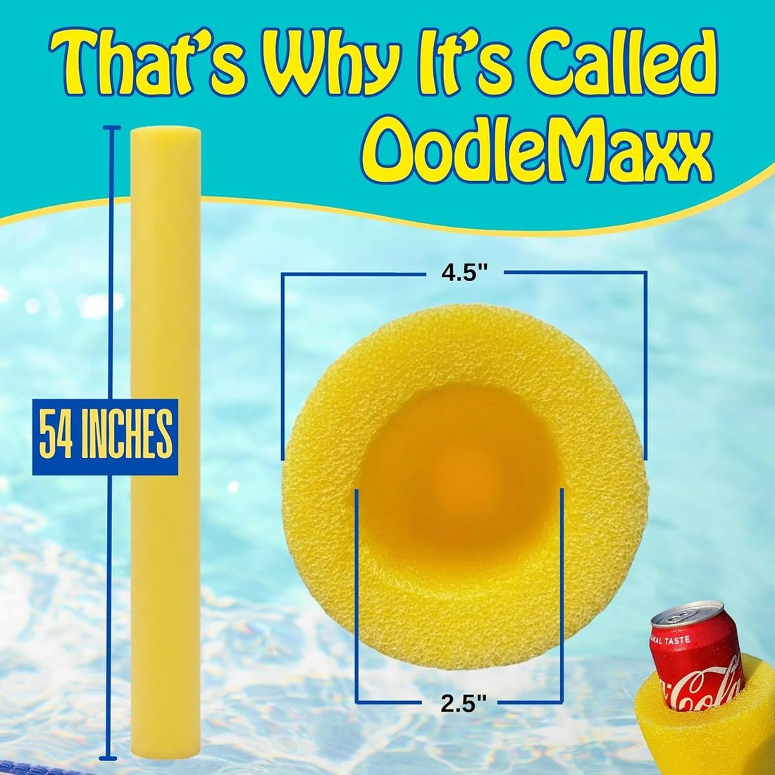 OodleMaxx Giant Pool Noodle - 54 Inch Extra Thick Foam view 5