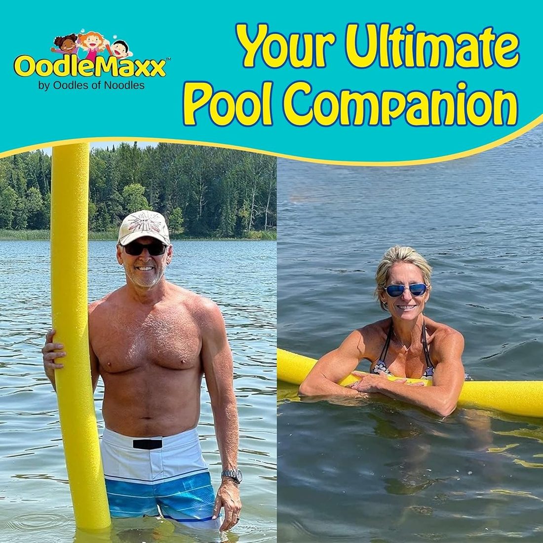 OodleMaxx Giant Pool Noodle Blue (3 pack) view 3